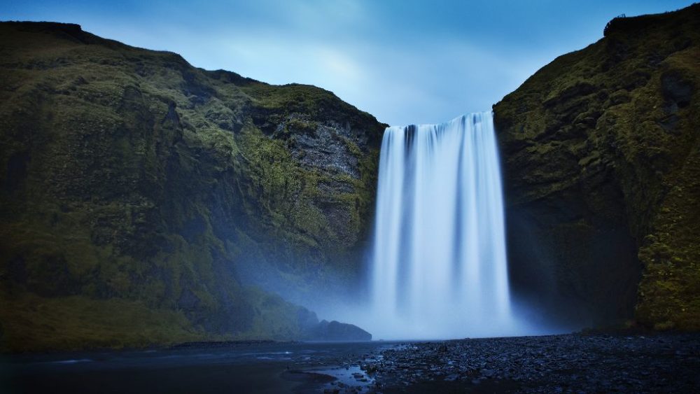 Island vodopád Skógafoss
